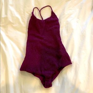 Tori praver purple one piece